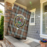 Fergusson Weathered Tartan Crest Garden Flag